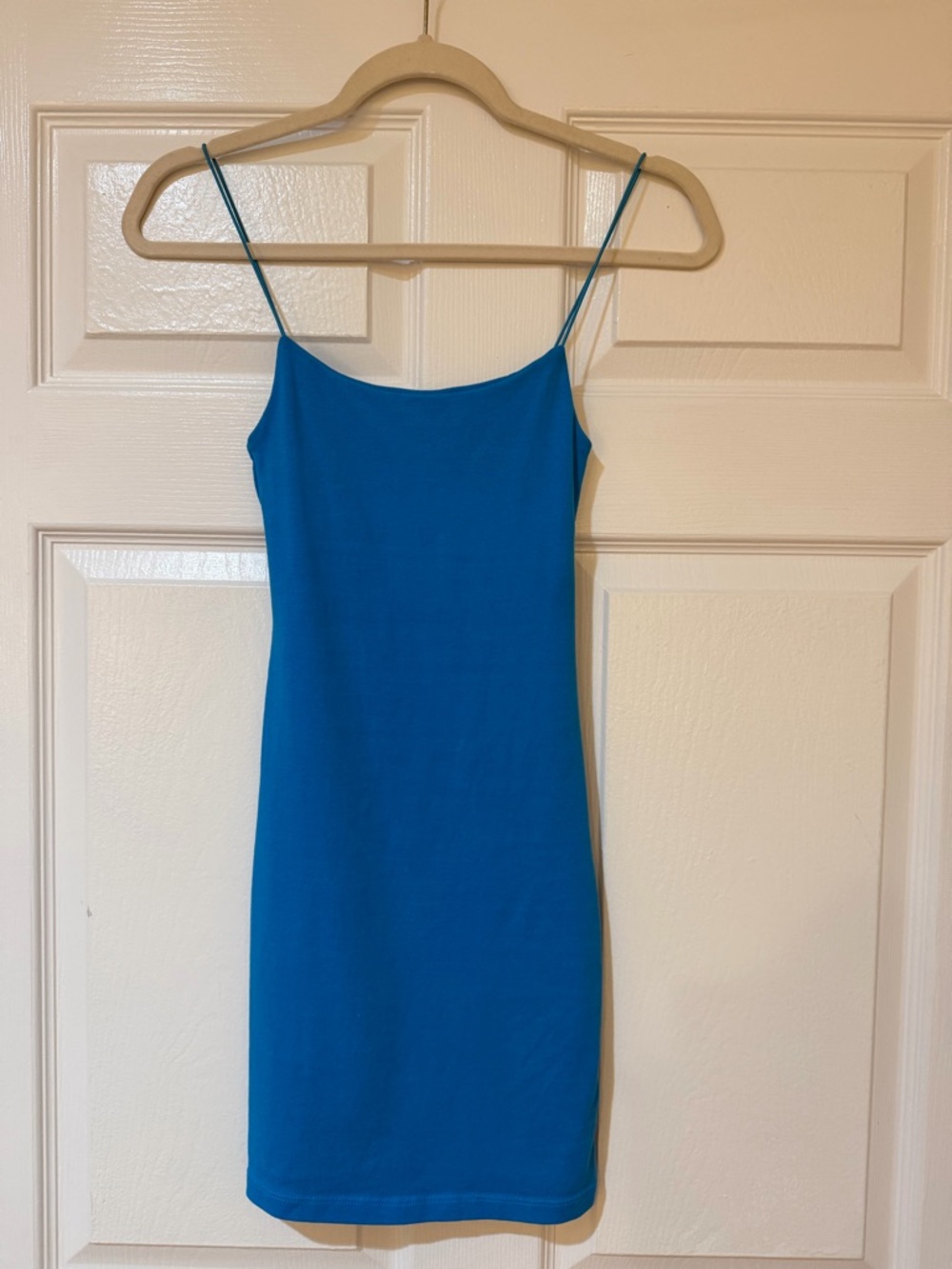 Zara Vibrant Blue Spaghetti-Strap Mini Dress